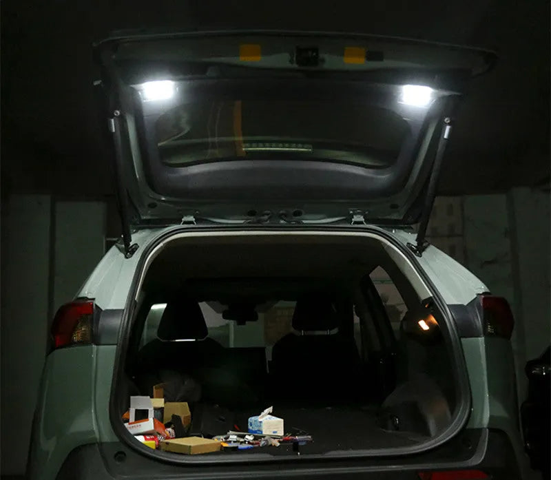 LED tail box camping light with touch switch; 12V 12W; white and flashing yellow modes; 100x120x50mm