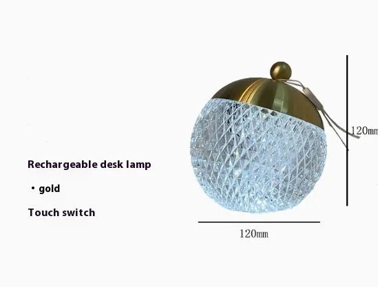 Portable dimmable LED desk lamp with 12cm circular design in multiple colour options