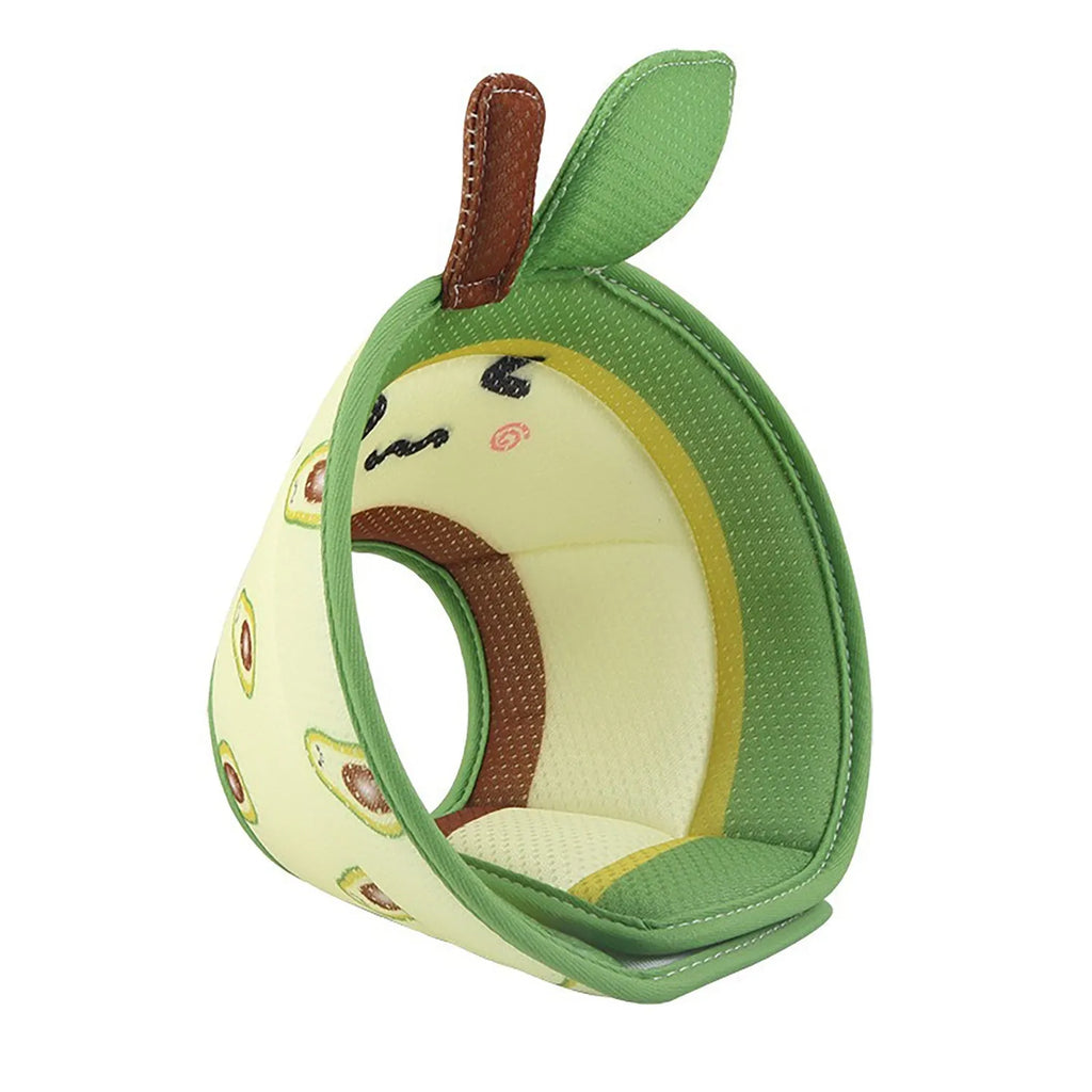 Soft EPE foam cat cone collar with adjustable strap and folding edges.