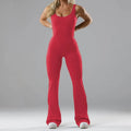 Women's milk silk yoga bodysuit with seamless design and mid-waist trousers length