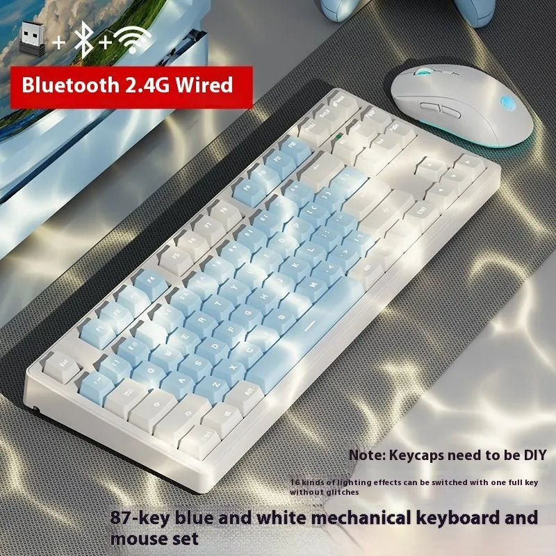 Wireless Bluetooth mechanical keyboard in various colours with 87-key and 108-key layout options
