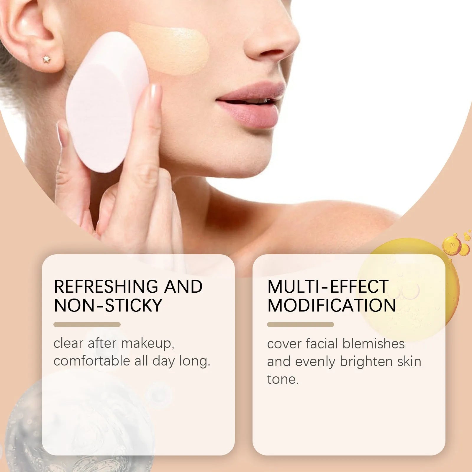 3.5ml tube of medium skin tone liquid foundation with moisturising concealer formula