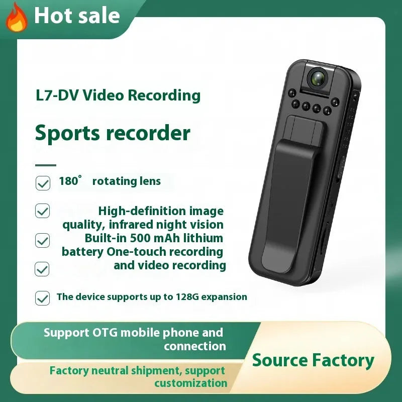 L7 wifi security camera with infrared night vision LEDs visible around lens
