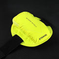 Running arm bag with reflective strip in three colour options: fluorescent yellow, black and silver grey