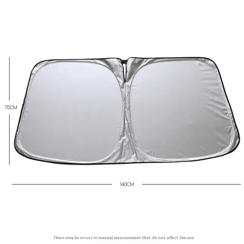 Titanium silver aluminium foil car sunshade for windscreen heat protection