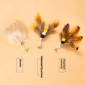 Three steel wire cat toy replacement heads with different flying insect designs