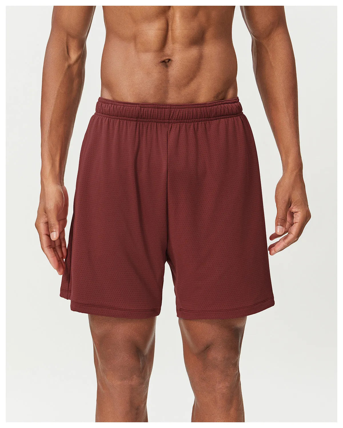Men's quick-dry running shorts in multiple colours with double-layer construction and mid-waist design