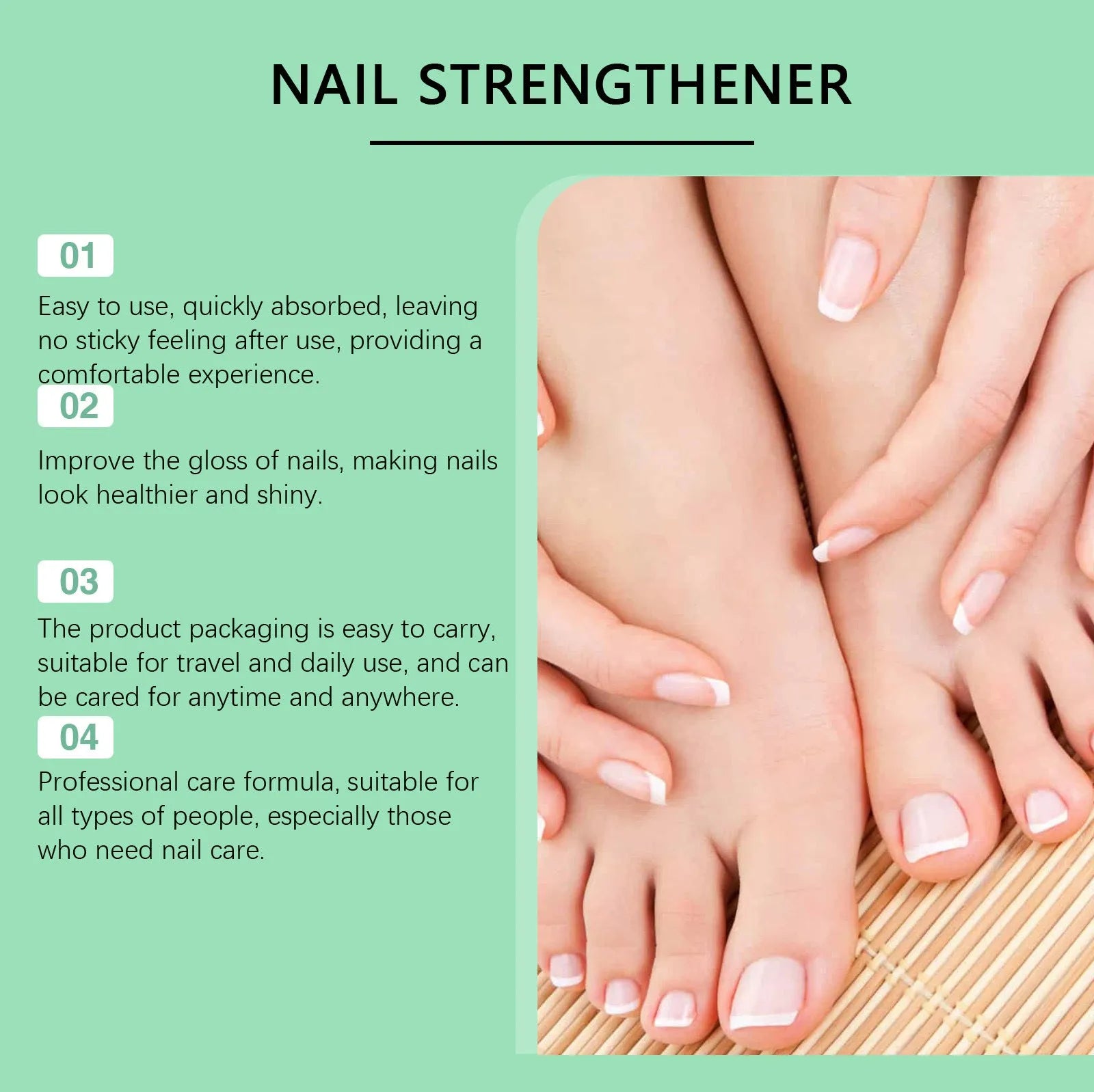 30ml nail care solution bottle with applicator for gentle daily nail cleaning