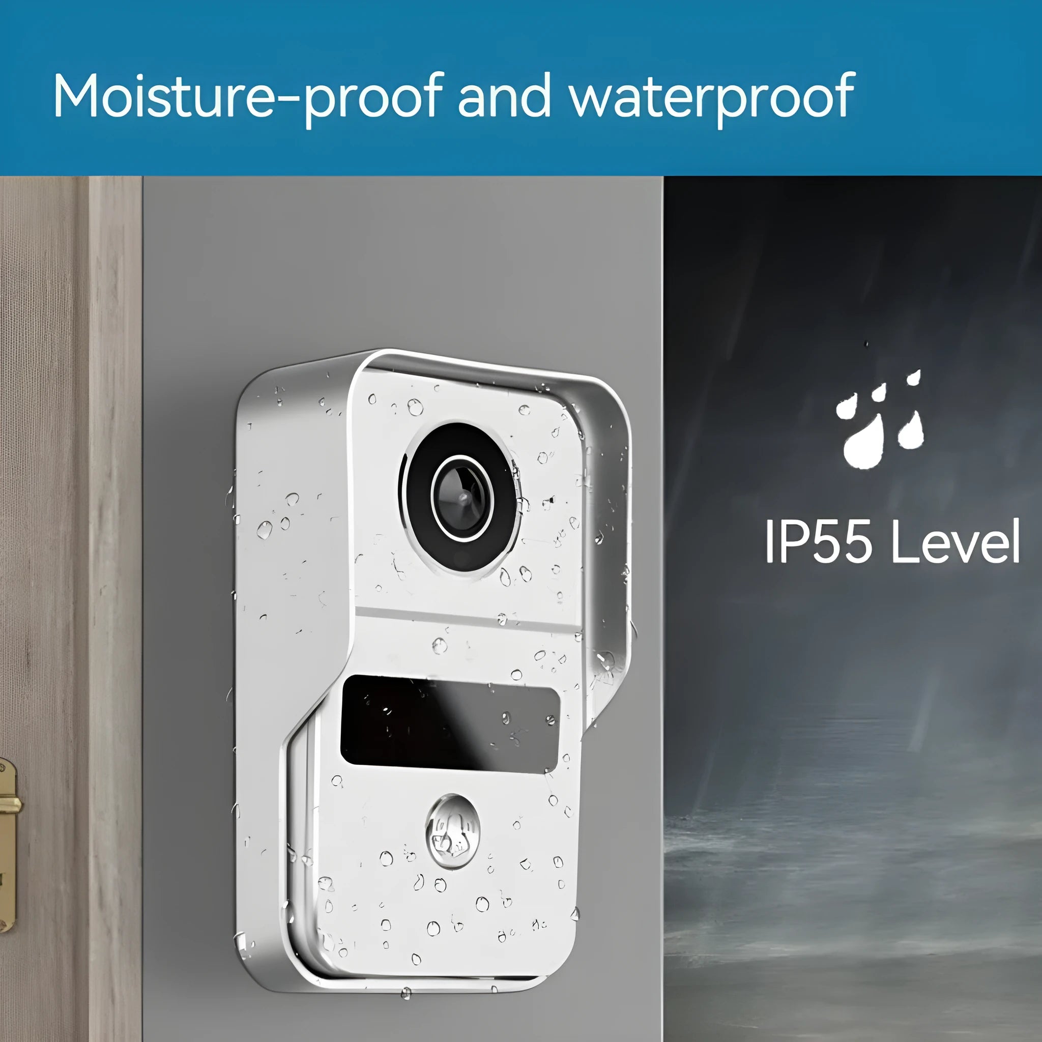 1080P HD video intercom doorbell system with 10-inch display and colour camera