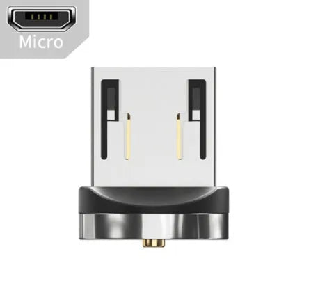 Essager rotating magnetic USB charging cable with blue LED light showing 540° rotation capability