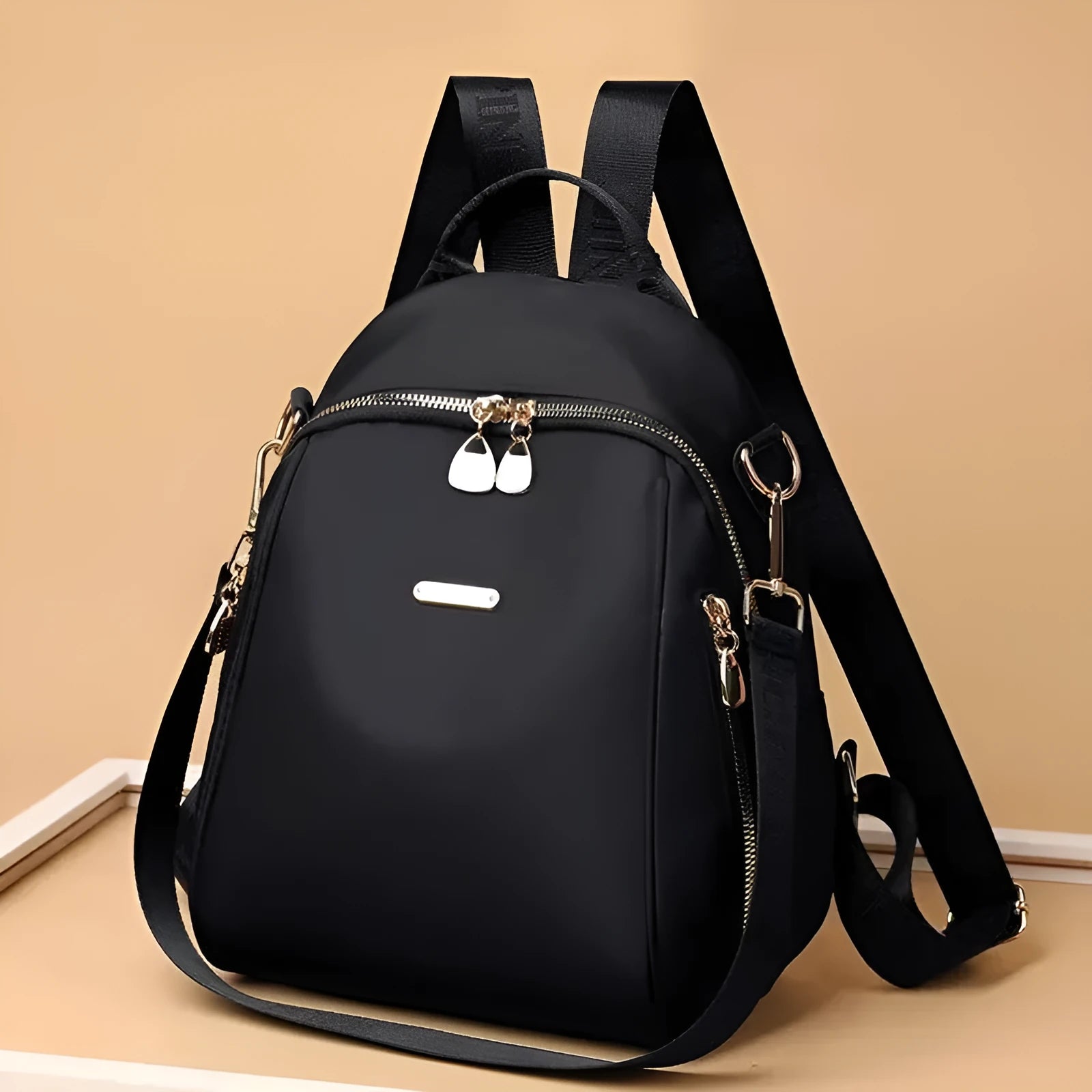 Women's reinforced thickened Oxford cloth casual travel backpack in urban simplicity style with sewing line detail