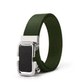 Men's nylon canvas belt with toothless buckle in multiple colour options