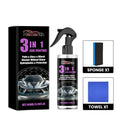 Ceramic car paint spray 100ml in a spray bottle with a sponge and towel for paint decontamination and polishing