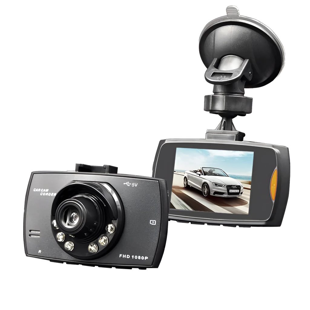 G30 HD car DVR dual camera system with front and rear recording and display screen