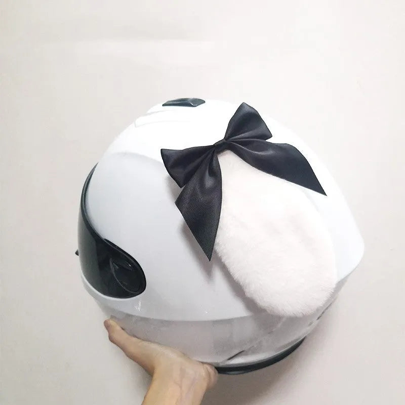 Carbon fibre rabbit ear decoration for motorcycle helmet in multiple colour choices.