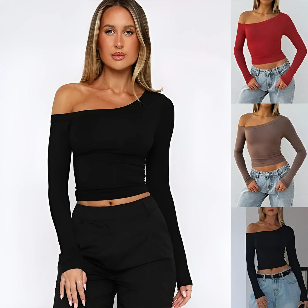 Women's solid colour knitted cardigan with cross shoulder straps and long sleeves in slim fit design