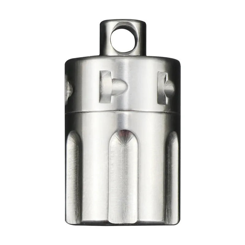 Pure titanium creative waterproof compartment portable storage tank medicine canister in T10 size range
