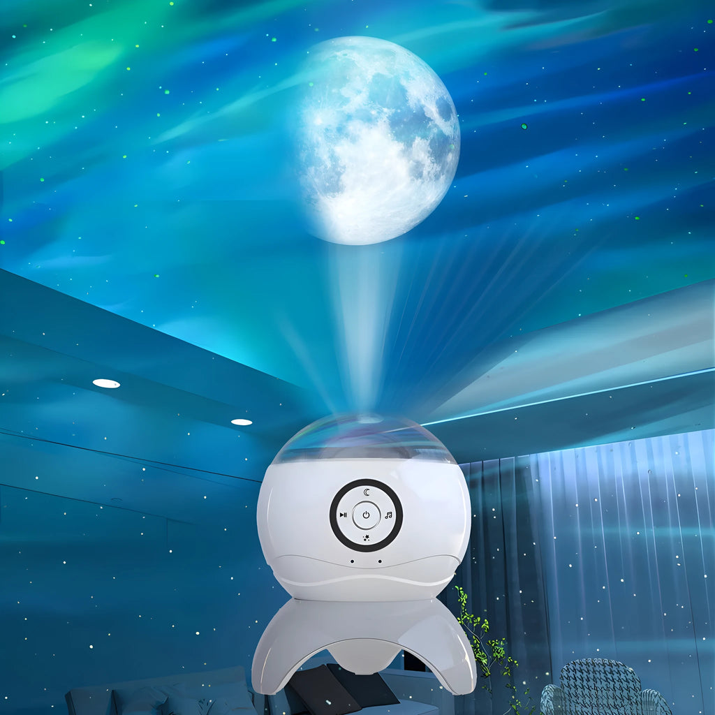 Bluetooth starry sky projector children's toy with aurora LED laser effect and remote control