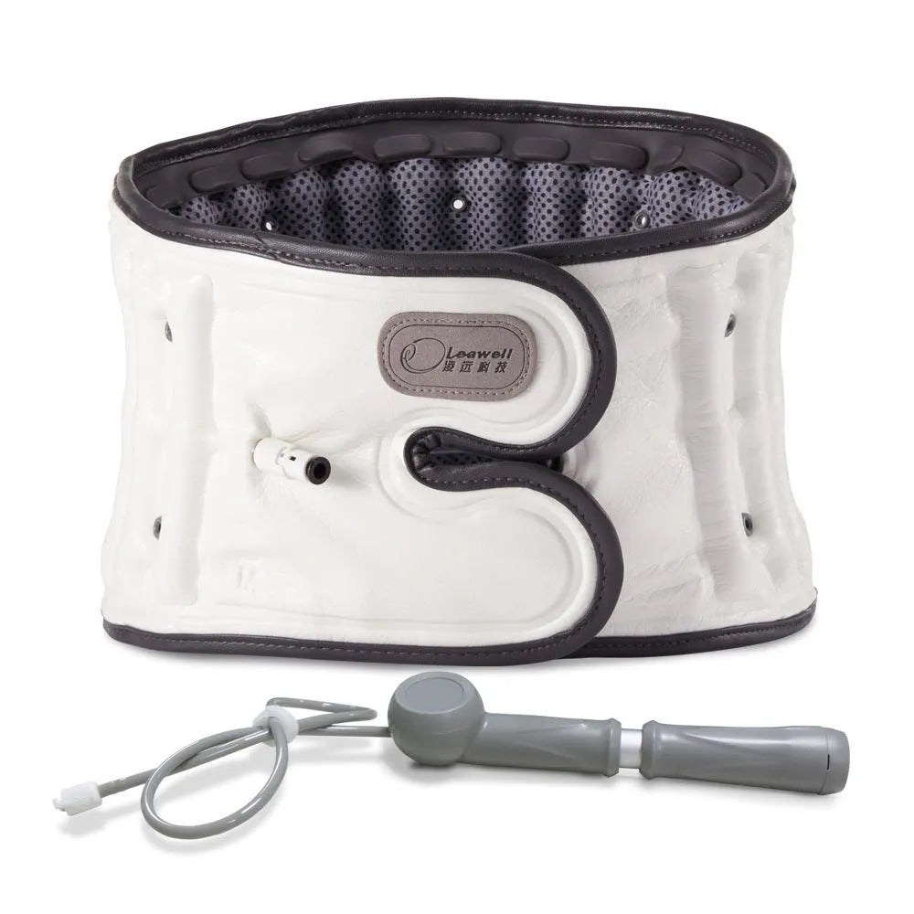 Automatic inflation lumbar waist support belt in size S or M for back pain correction.