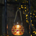 Solar decorative wave point outdoor waterproof small night light, ABS+glass, IP65, 13cm high, blue light