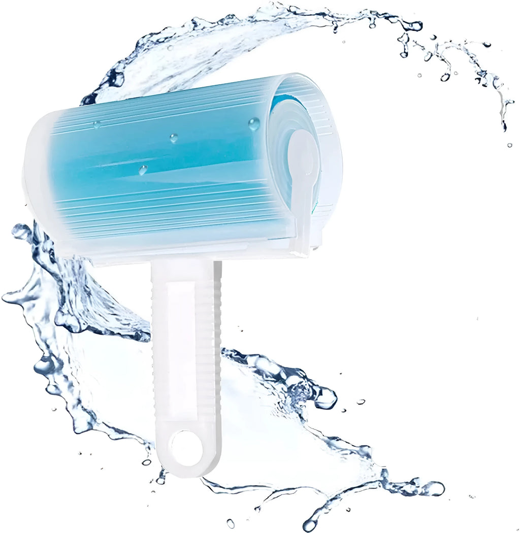 Washable reusable lint roller in choice of colours with protective cover for pet hair removal