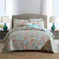 Pure cotton bedspread three-piece set with geometric printed pattern for 1.8 metre beds