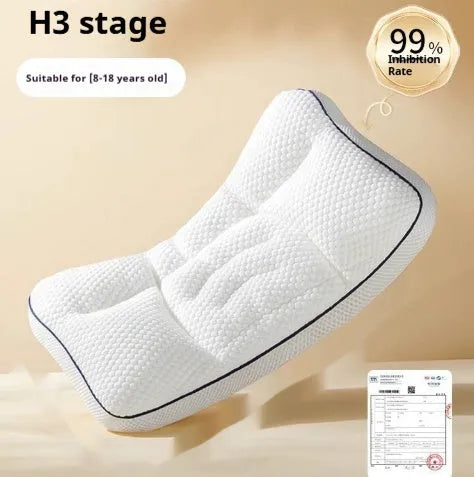 Children's dual-sided partition neck pillow with silk floss filling for ages 1-6 years
