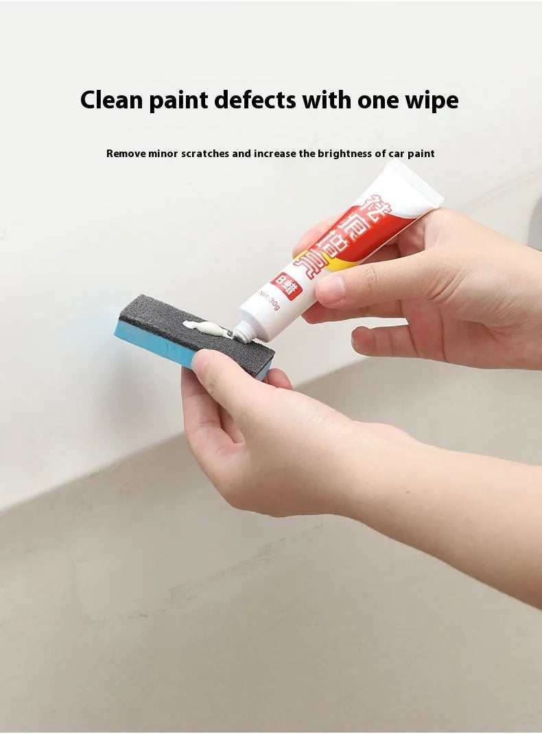 Car repair wax kit containing scratch removal A wax, brightening B wax, and frosted polishing sponge