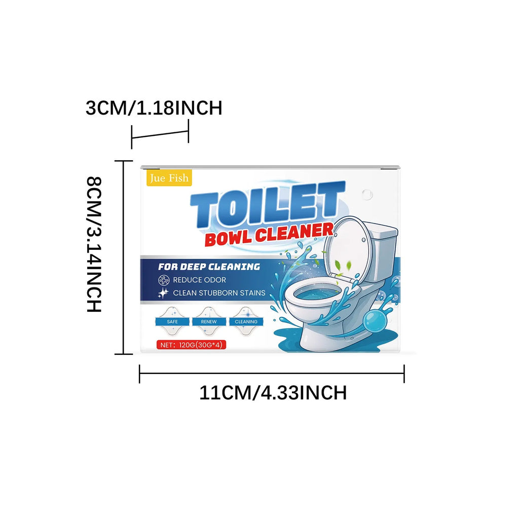 Toilet cleaning powder in four 30g sachets totalling 120g with citric acid formula