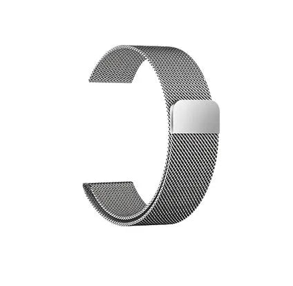 Stainless steel watch strap in silver colour for 38mm or 42mm watch cases.
