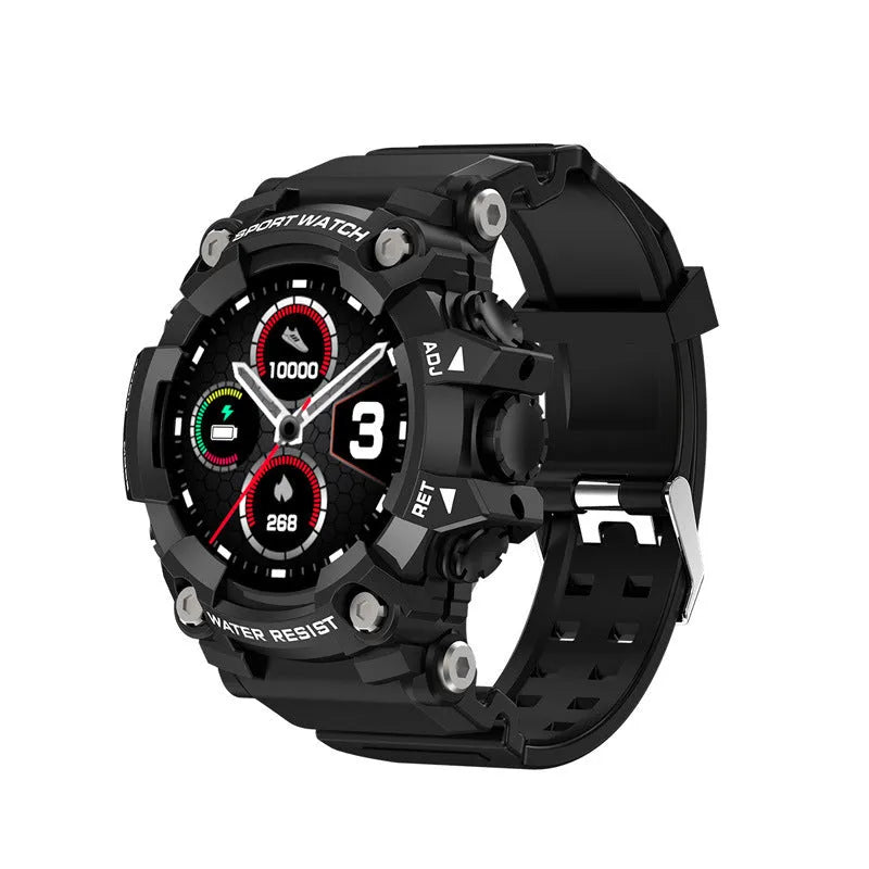 T6 tactical smart watch with 1.3-inch screen on wrist showing health monitoring display