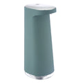 Automatic foam soap dispenser in white with infrared sensor, USB charging port, and compact desktop design