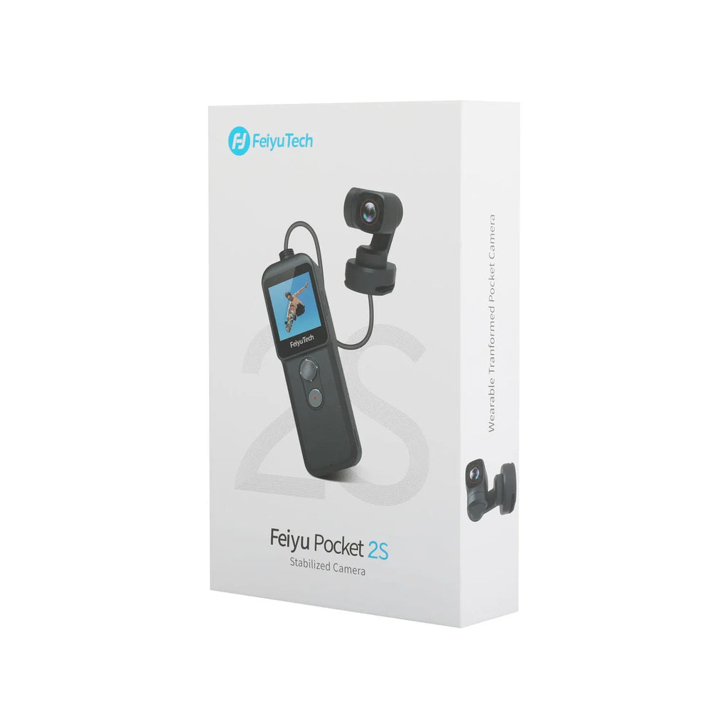 Feiyu Pocket2S pocket gimbal camera with magnetic suction base in black, 4K HD, aviation aluminium alloy