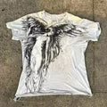 Men's gothic cartoon print short sleeve t-shirt in colour HQ929 on a hanger