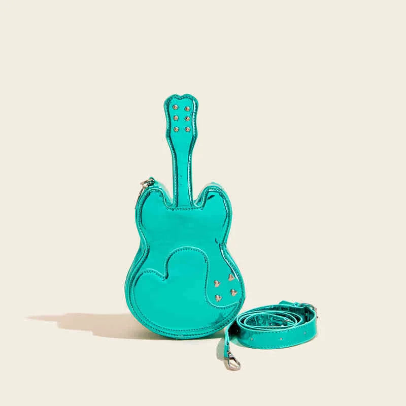 Guitar creative arts design PU leather crossbody shoulder bag in multiple colours