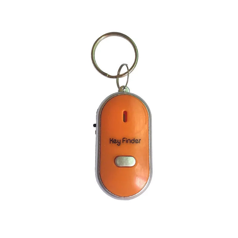 Oval shaped acrylic key finder pendant in red, blue, white, black, or orange colours.
