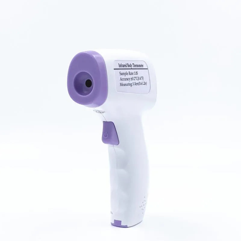 White digital non-contact infrared thermometer for forehead and ear temperature measurement