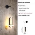 Nordic wall lamp with iron shade in gold finish for bedroom bedside accent lighting