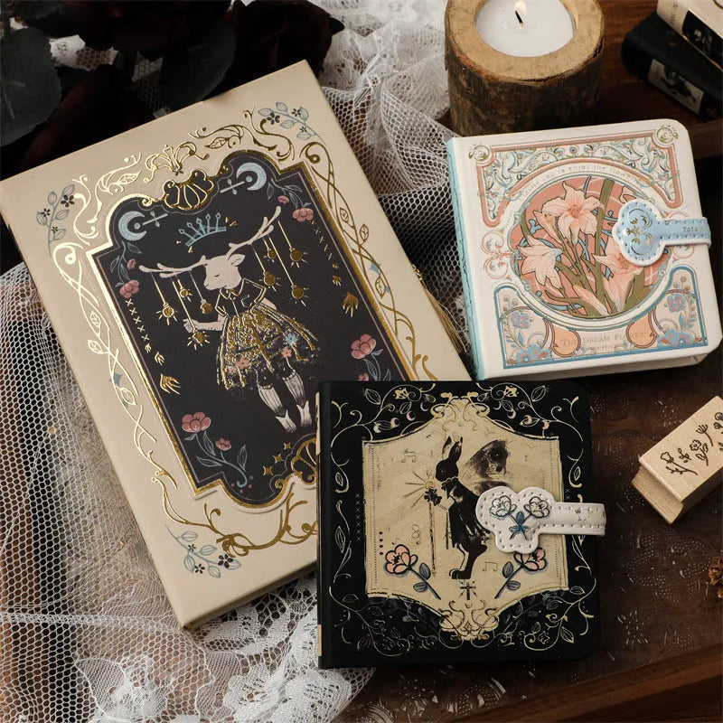 THALO retro art A5 notebook with gothic style cover measuring 11.6 by 16.5 centimetres