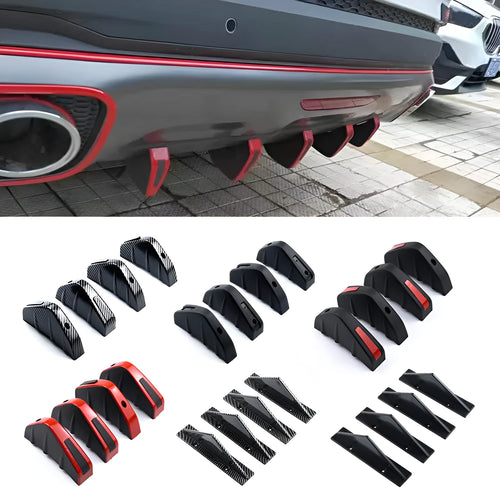 Black ABS triangle rear spoiler with carbon fibre pattern for general motors vehicles