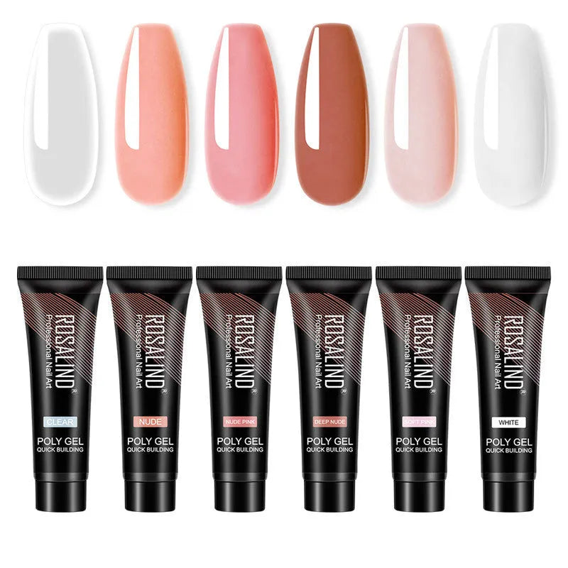 15ml multi-color mixed solid builder gel for nail extensions with LED and UV cure options