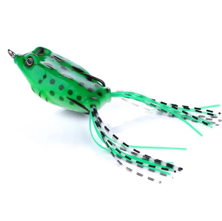ABS plastic frog fishing bait in multiple colours for topwater fishing over weeds