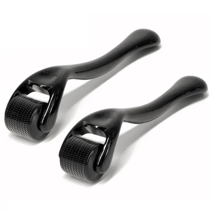 Black 540 roller microneedle with 304 stainless steel needles – 10 sizes from 0.2mm to 3.0mm, PC handle, 16.5 x 4.5 x 4cm