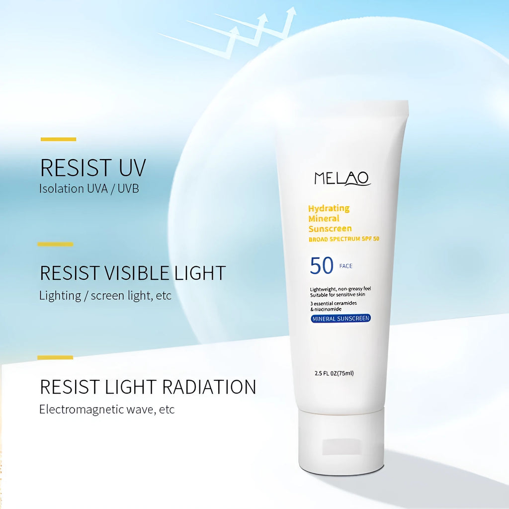 UV protection refreshing sunscreen lotion 75ml tube used as makeup primer for universal skin types