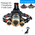 Aluminium alloy rechargeable headlamp with adjustable headband and bright LED light.