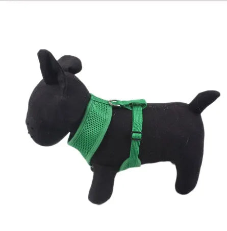 Pet puppy small dog cat padded nylon vest, adjustable chest, black colour, outdoor walks