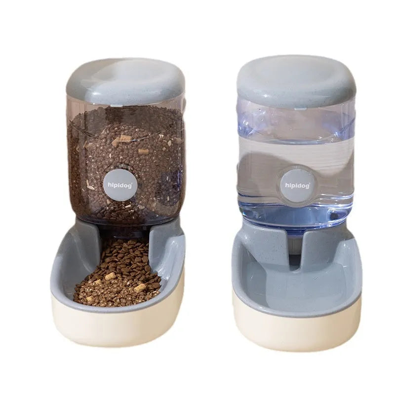 Automatic 3.8L pet water fountain or food dispenser in blue, green, grey, or pink colour