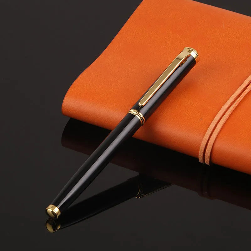 Metal ballpoint pen with 0.5mm fine tip in black and red colour options
