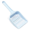 Plastic cat litter scoop in blue, green or pink colours, measuring 20cm long