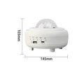 Galaxy star projector night light showing starry sky projection with Bluetooth speaker